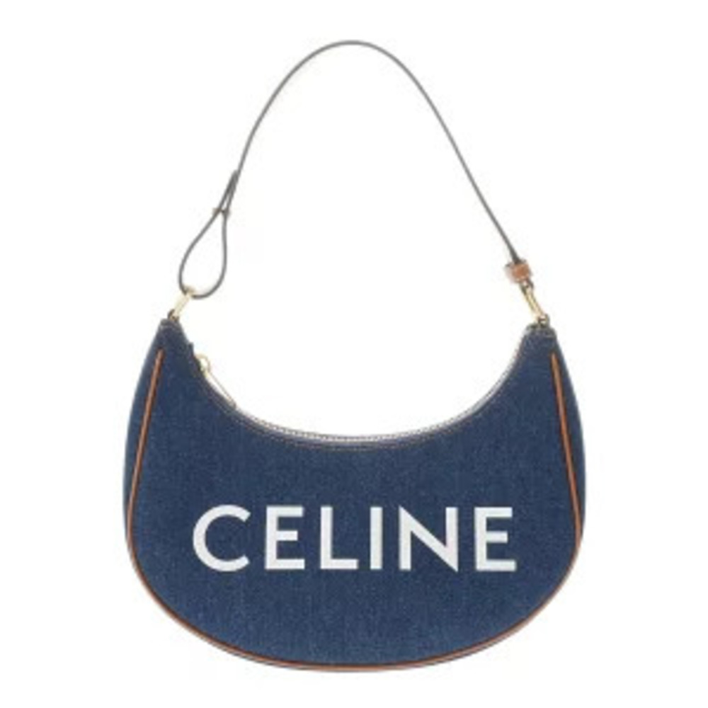 Celine AVA bag Navy Blue tan calfskin shoulder - Picture 1 of 9